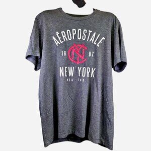 Men’s Aeropostale Gray New York T-Shirt Sz L